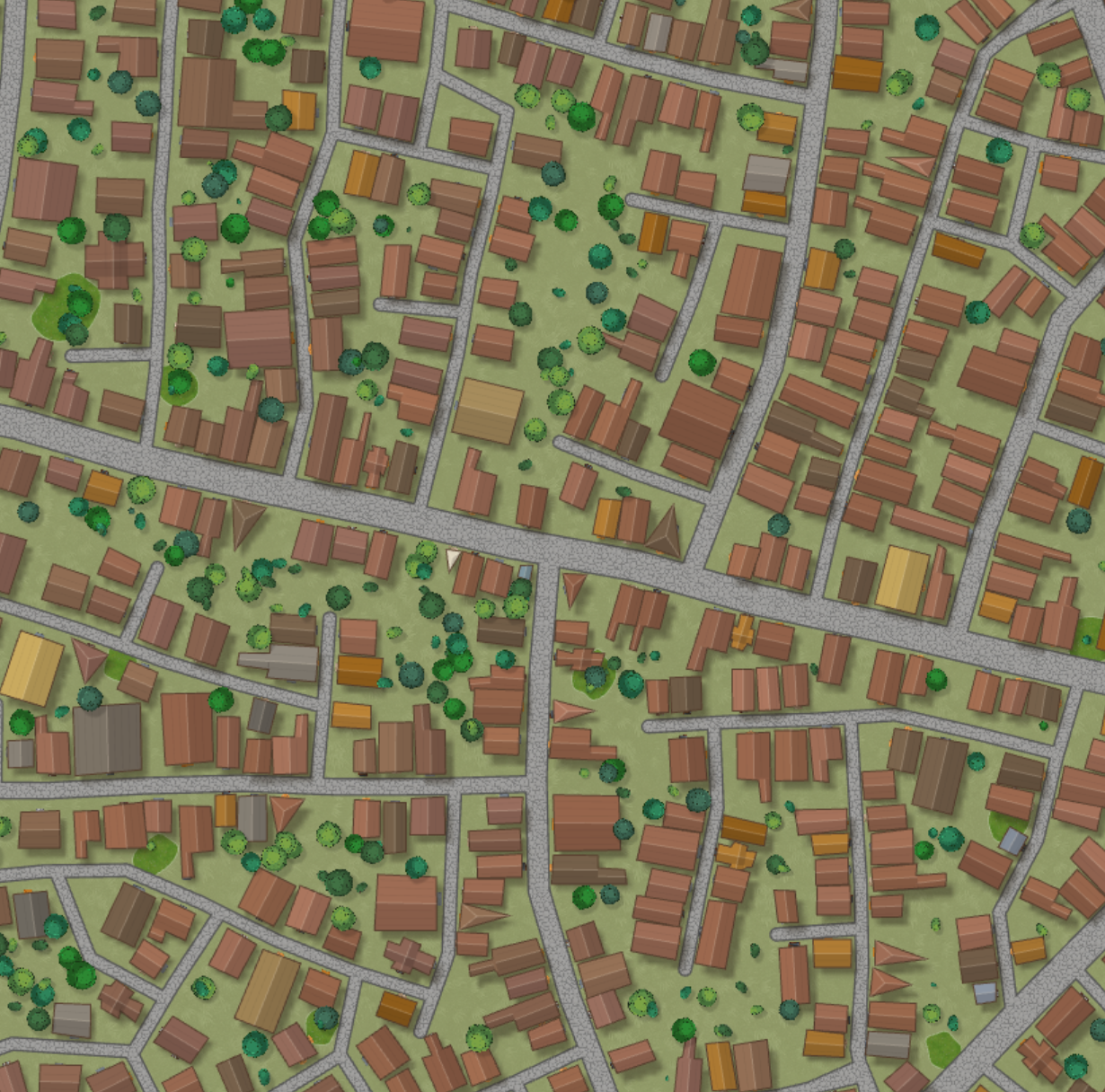 A generated Hearthwright settlement